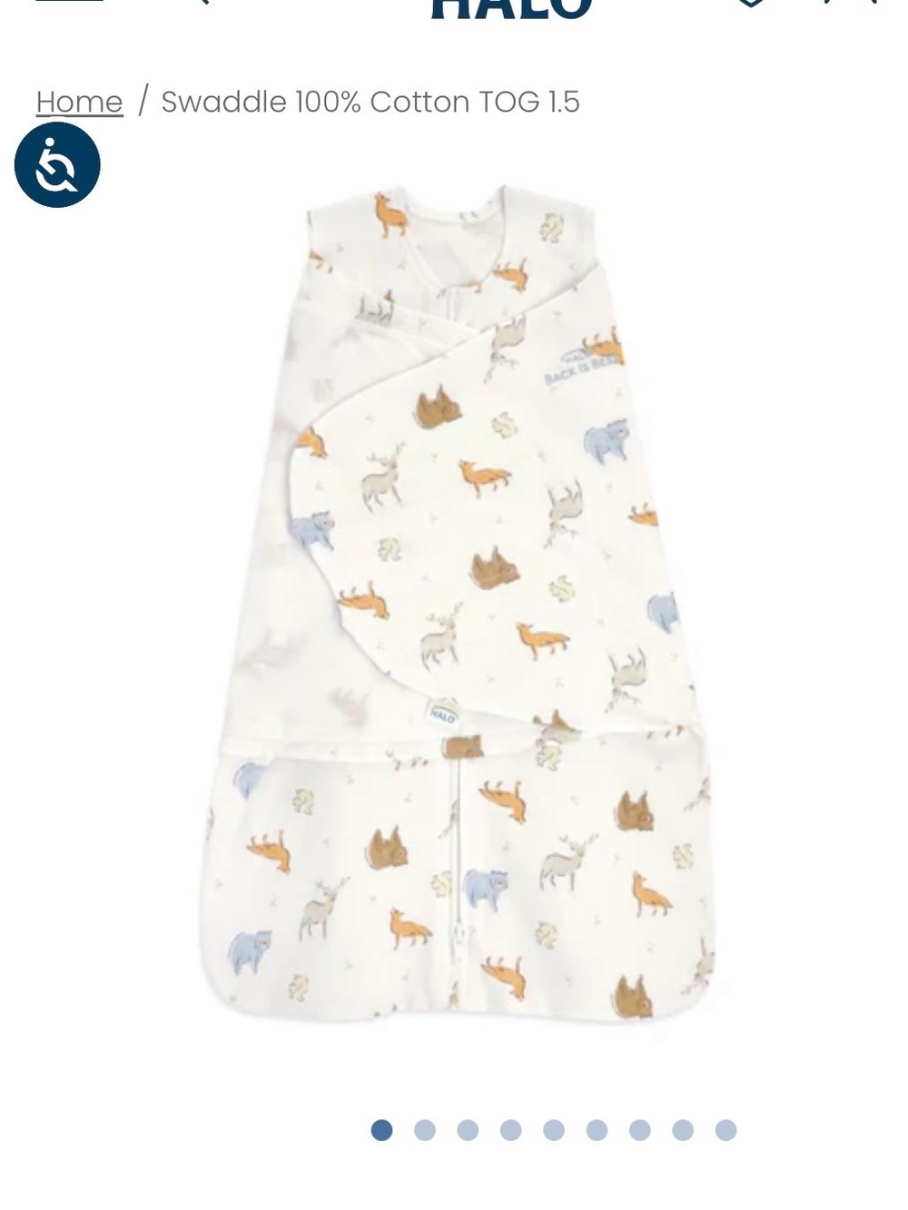 Halo Swaddle 100% Cotton TOG 1.5